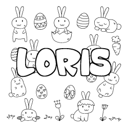 LORIS - Easter background coloring