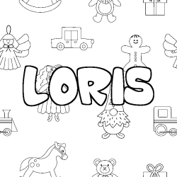 LORIS - Toys background coloring