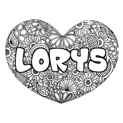 LORYS - Heart mandala background coloring