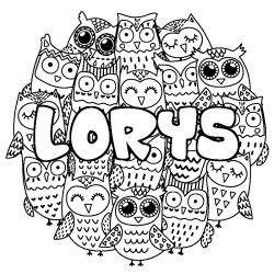 LORYS - Owls background coloring