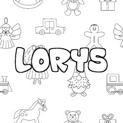 LORYS - Toys background coloring