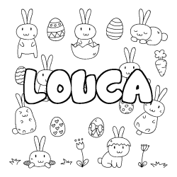 LOUCA - Easter background coloring