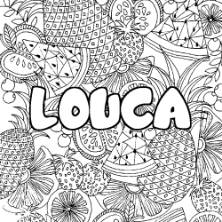 LOUCA - Fruits mandala background coloring