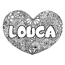 LOUCA - Heart mandala background coloring