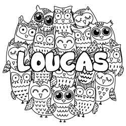 LOUCAS - Owls background coloring
