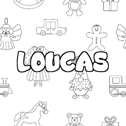 LOUCAS - Toys background coloring