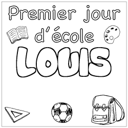 LOUIS - School First day background coloring