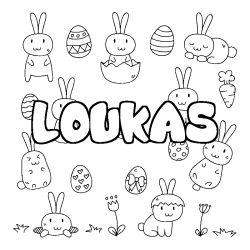 LOUKAS - Easter background coloring