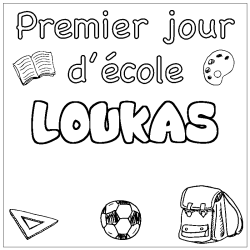 LOUKAS - School First day background coloring