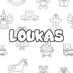 LOUKAS - Toys background coloring