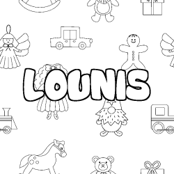 LOUNIS - Toys background coloring