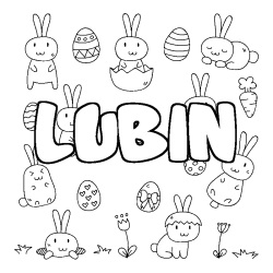 LUBIN - Easter background coloring