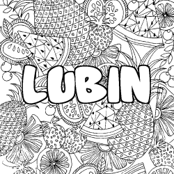 LUBIN - Fruits mandala background coloring