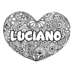 LUCIANO - Heart mandala background coloring