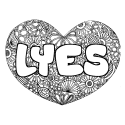 LYES - Heart mandala background coloring