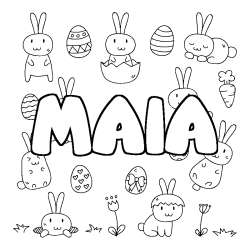 MAIA - Easter background coloring