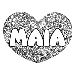 MAIA - Heart mandala background coloring