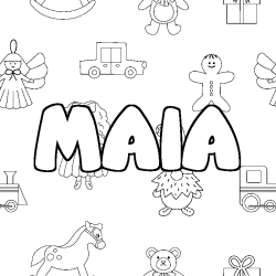 MAIA - Toys background coloring