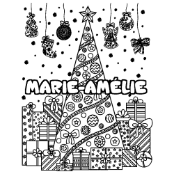 MARIE-AM&Eacute;LIE - Christmas tree and presents background coloring