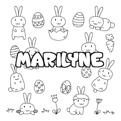MARILYNE - Easter background coloring