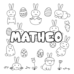 MATHEO - Easter background coloring