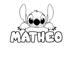 MATHEO - Stitch background coloring