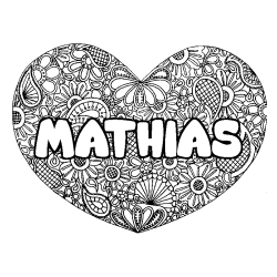 MATHIAS - Heart mandala background coloring