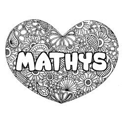 MATHYS - Heart mandala background coloring