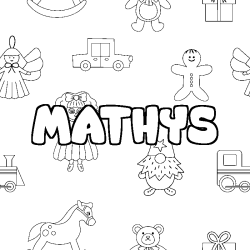 MATHYS - Toys background coloring