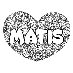MATIS - Heart mandala background coloring