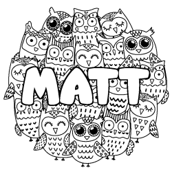 MATT - Owls background coloring