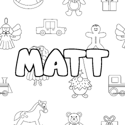 MATT - Toys background coloring
