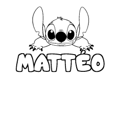 MATT&Eacute;O - Stitch background coloring