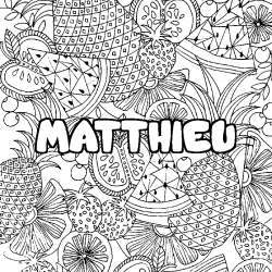 MATTHIEU - Fruits mandala background coloring