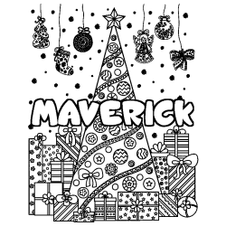 MAVERICK - Christmas tree and presents background coloring