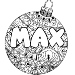 MAX - Christmas tree bulb background coloring