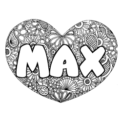 MAX - Heart mandala background coloring