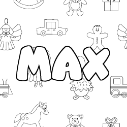 MAX - Toys background coloring