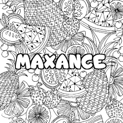 MAXANCE - Fruits mandala background coloring