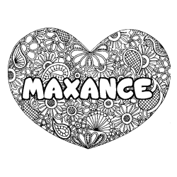 MAXANCE - Heart mandala background coloring