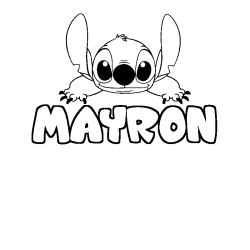 MAYRON - Stitch background coloring