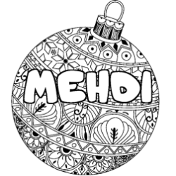 MEHDI - Christmas tree bulb background coloring