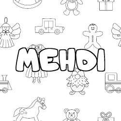 MEHDI - Toys background coloring