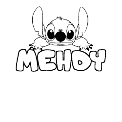 MEHDY - Stitch background coloring