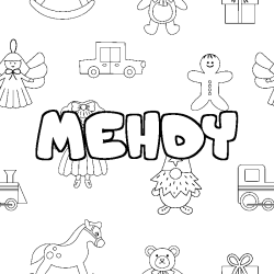 MEHDY - Toys background coloring