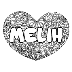 MELIH - Heart mandala background coloring
