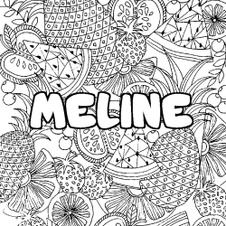 MELINE - Fruits mandala background coloring