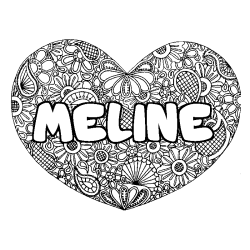 MELINE - Heart mandala background coloring