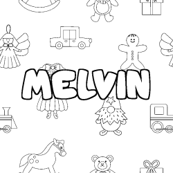 MELVIN - Toys background coloring