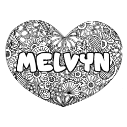 MELVYN - Heart mandala background coloring